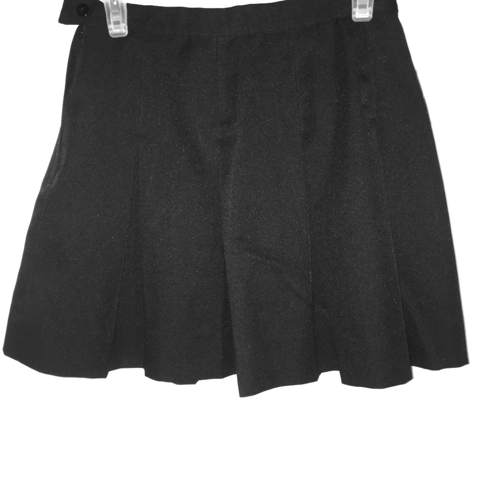 Black Pleated School Skirt